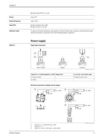 Cerabar t pmc131 pmp131 pmp135-endress+hauser datasheet-process ...