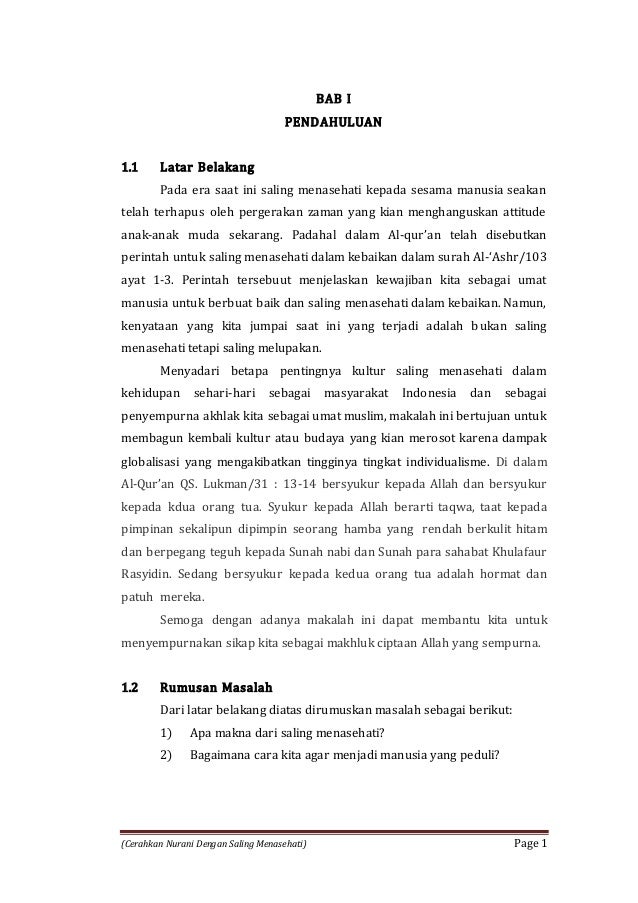 Cerahkan Nurani Dengan Saling Menasehati