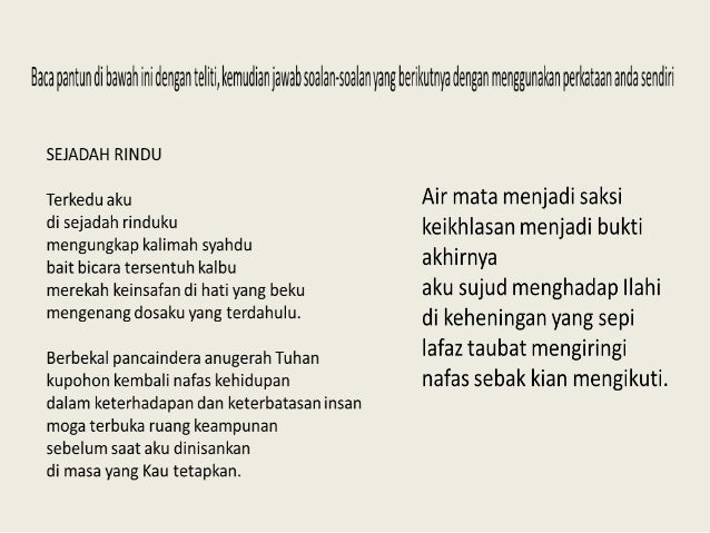 Ceramah Tentang Rindu Lakaran