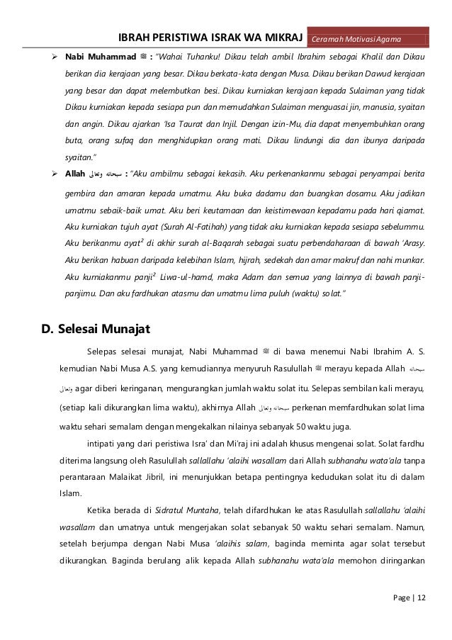 Israk Wa Mikraj Ungkap Sejarah Petik Ibrah
