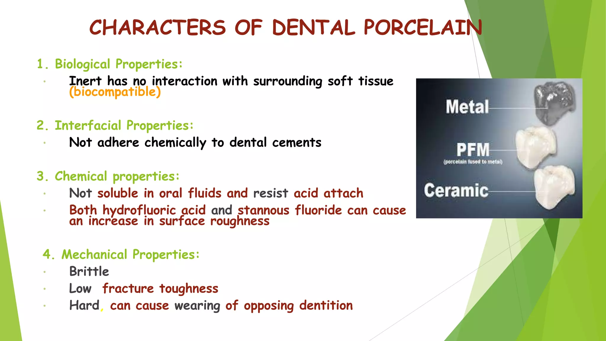 Dental Ceramics and Porcelain fused to metal | PPTX