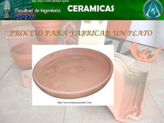 PROCESO PARA FABRICAR UN PLATO
 