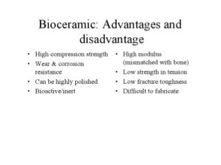 Ceramic biomaterials (bioceramics)
