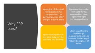 Ceramic coating and frp coating on pavement reinforcement | PPTX