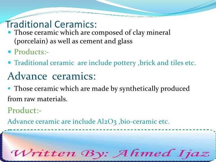Introduction to ceramic materials & their processing