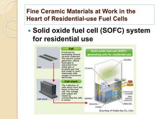 Fine Ceramic Materials at Work in the
Heart of Residential-use Fuel Cells
 Solid oxide fuel cell (SOFC) system
for residential use
 