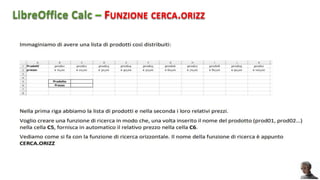 LibreOffice Calc FUNZIONE CERCA.ORIZZ
 