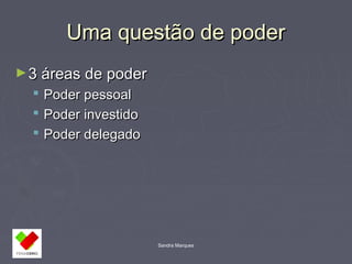 UUmmaa qquueessttããoo ddee ppooddeerr 
Sandra Marques 
►33 áárreeaass ddee ppooddeerr 
 PPooddeerr ppeessssooaall 
 PPooddeerr iinnvveessttiiddoo 
 PPooddeerr ddeelleeggaaddoo 
 