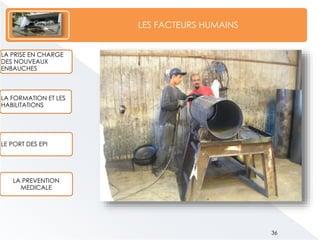 36
LA PRISE EN CHARGE
DES NOUVEAUX
ENBAUCHES
LA FORMATION ET LES
HABILITATIONS
LE PORT DES EPI
LA PREVENTION
MEDICALE
LES FACTEURS HUMAINS
 