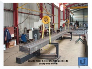 Equipement de rotation de pièce de
charpente métal
45
 