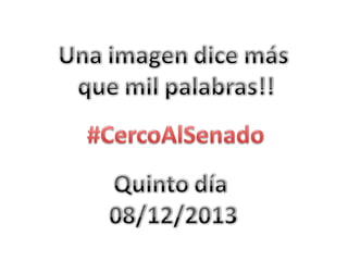#CercoAlSenado  08/12/2013