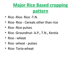 Cereal based cropping system in india Slide 12