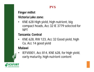 Cereal breeding in ESA- Henry Ojulong, Eric Manyasa, Sam Njoroge, NARS partners