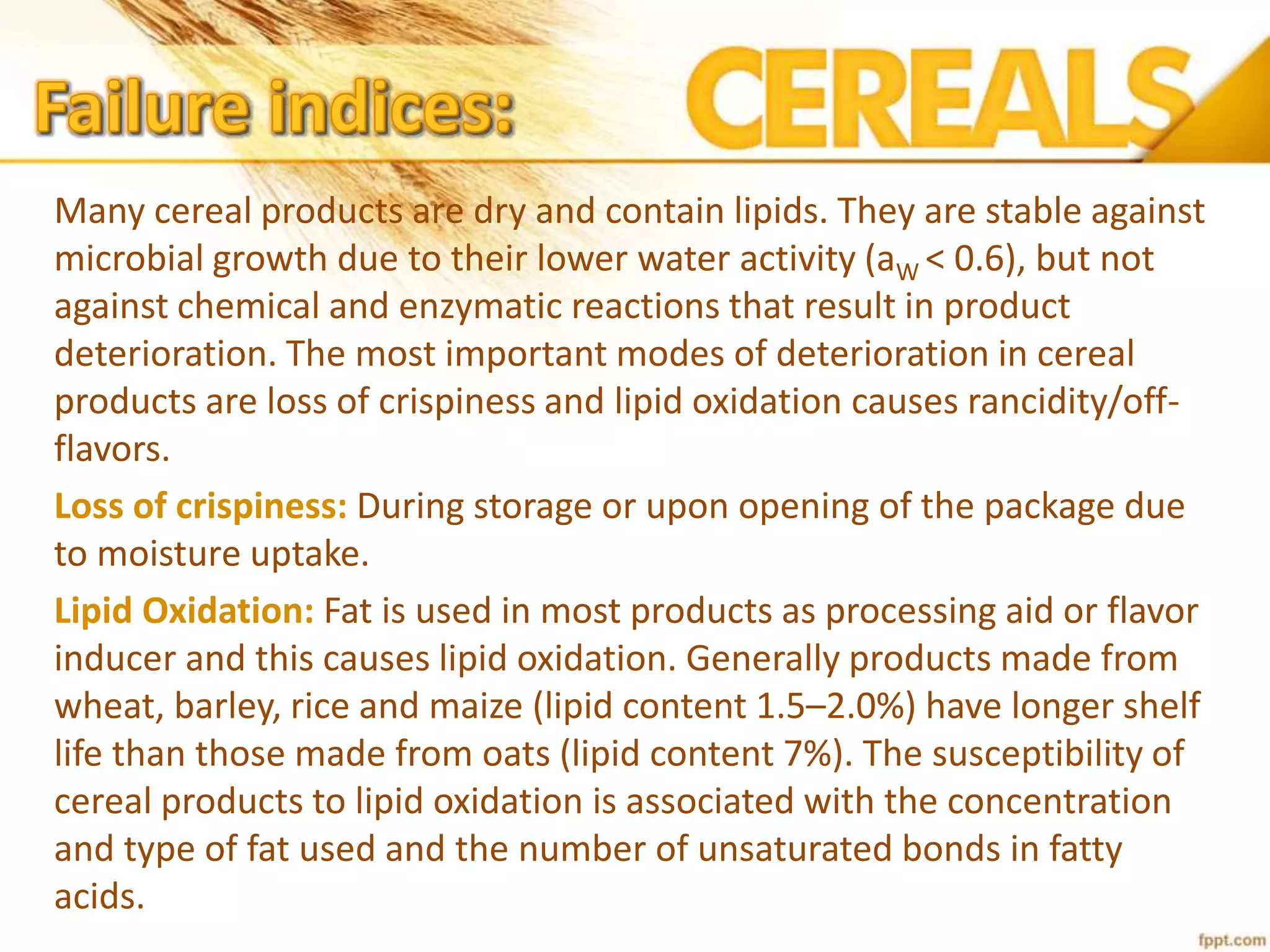 Cereals and its products packaging | PPTX