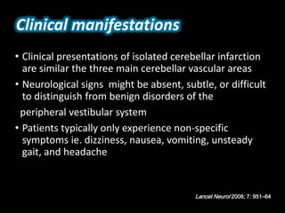 Brief review in cerebellar stroke -diagnosis | PDF