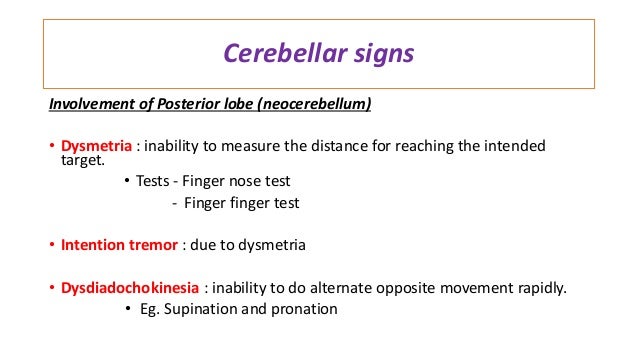 Cerebellar signs