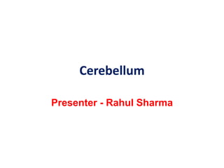 Cerebellum
Presenter - Rahul Sharma
 