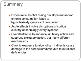 Cerebellum And Alcohol | PPTX