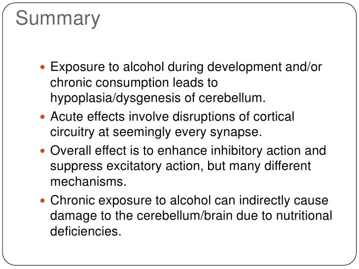 Cerebellum And Alcohol