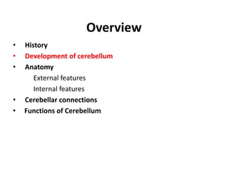 Cerebellum and its connections | PPTX
