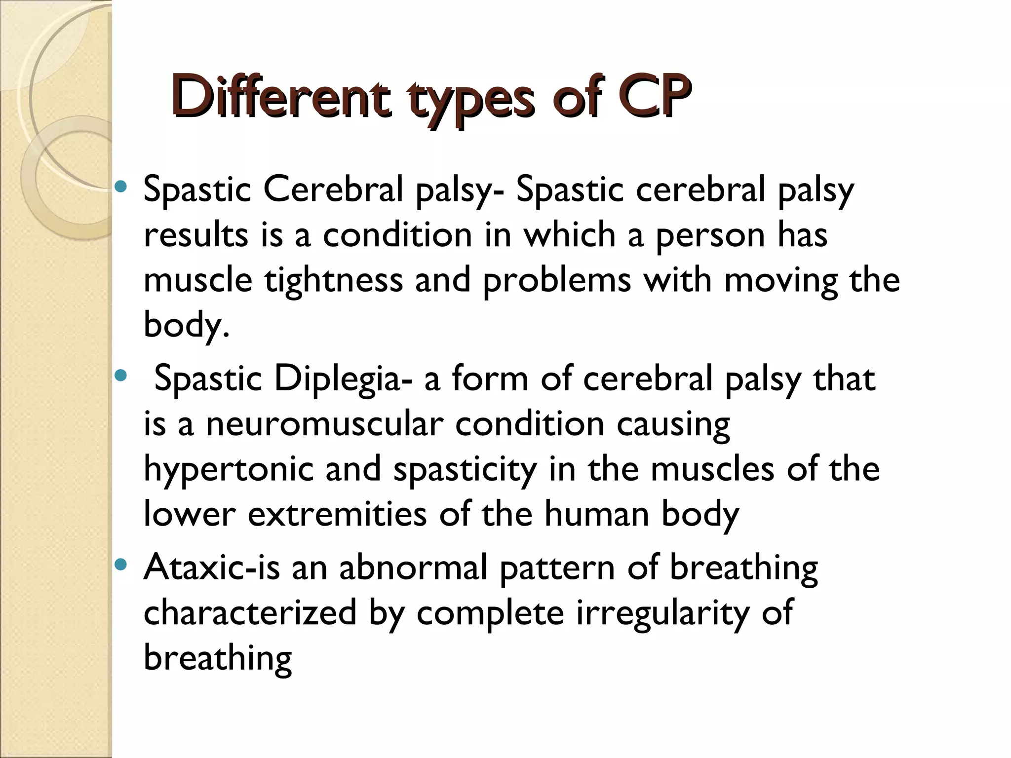 Spacicity Problem Cerebral Palsy | PPT