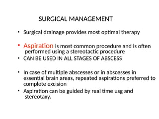 Cerebral Abscess DVDFZVBSDBGDFNDFNDFGNDFNDFG | PPTX