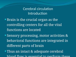 Cerebral circulation.pptx physiology lecture | PPTX