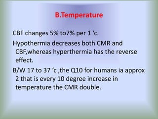 oxygen requrement cmr and cerebral circulation | PPTX