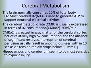 oxygen requrement cmr and cerebral circulation | PPTX