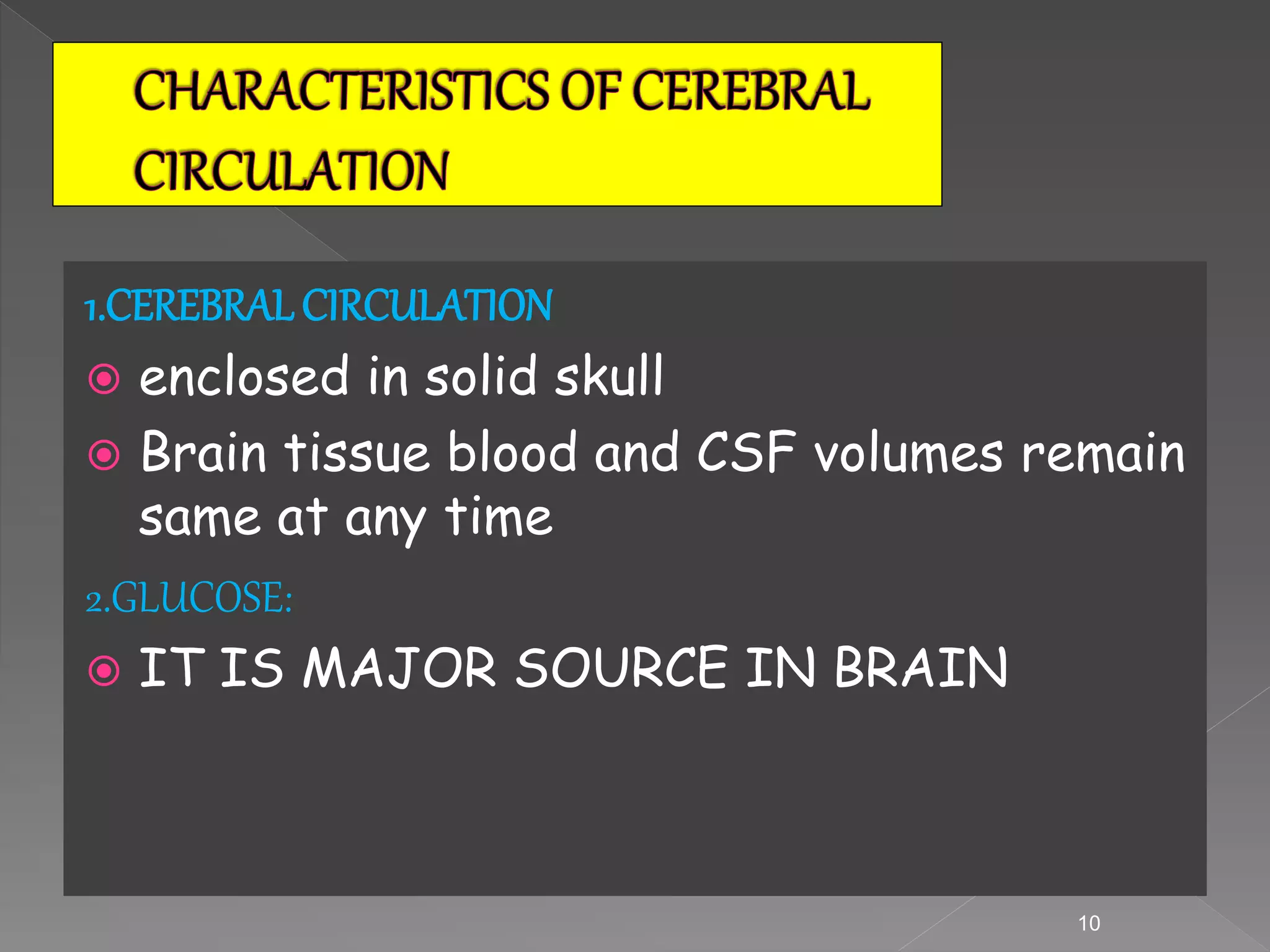 Cerebral circulation physiology by zainab iqbal | PPTX