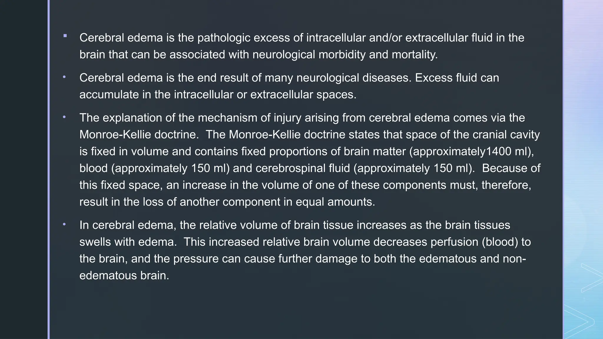 cerebral edema types management and description | PPTX