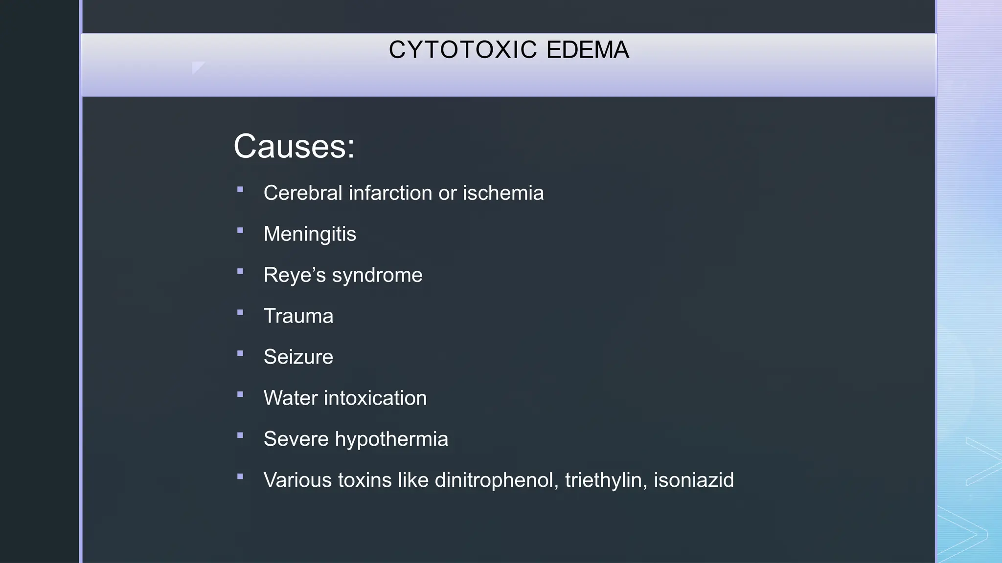 cerebral edema types management and description | PPTX