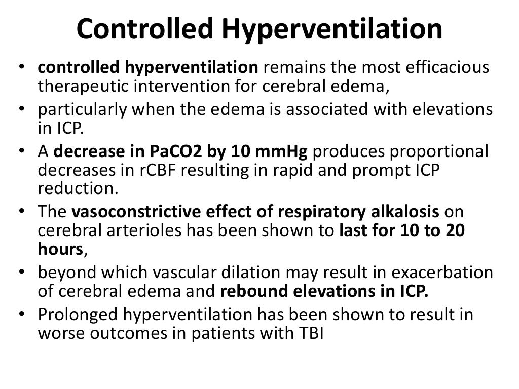 Cerebral edema and its management