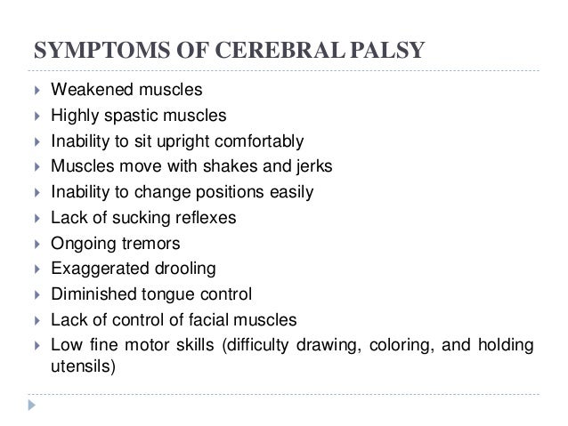 Symptoms And Treatment Of Cerebral Palsy