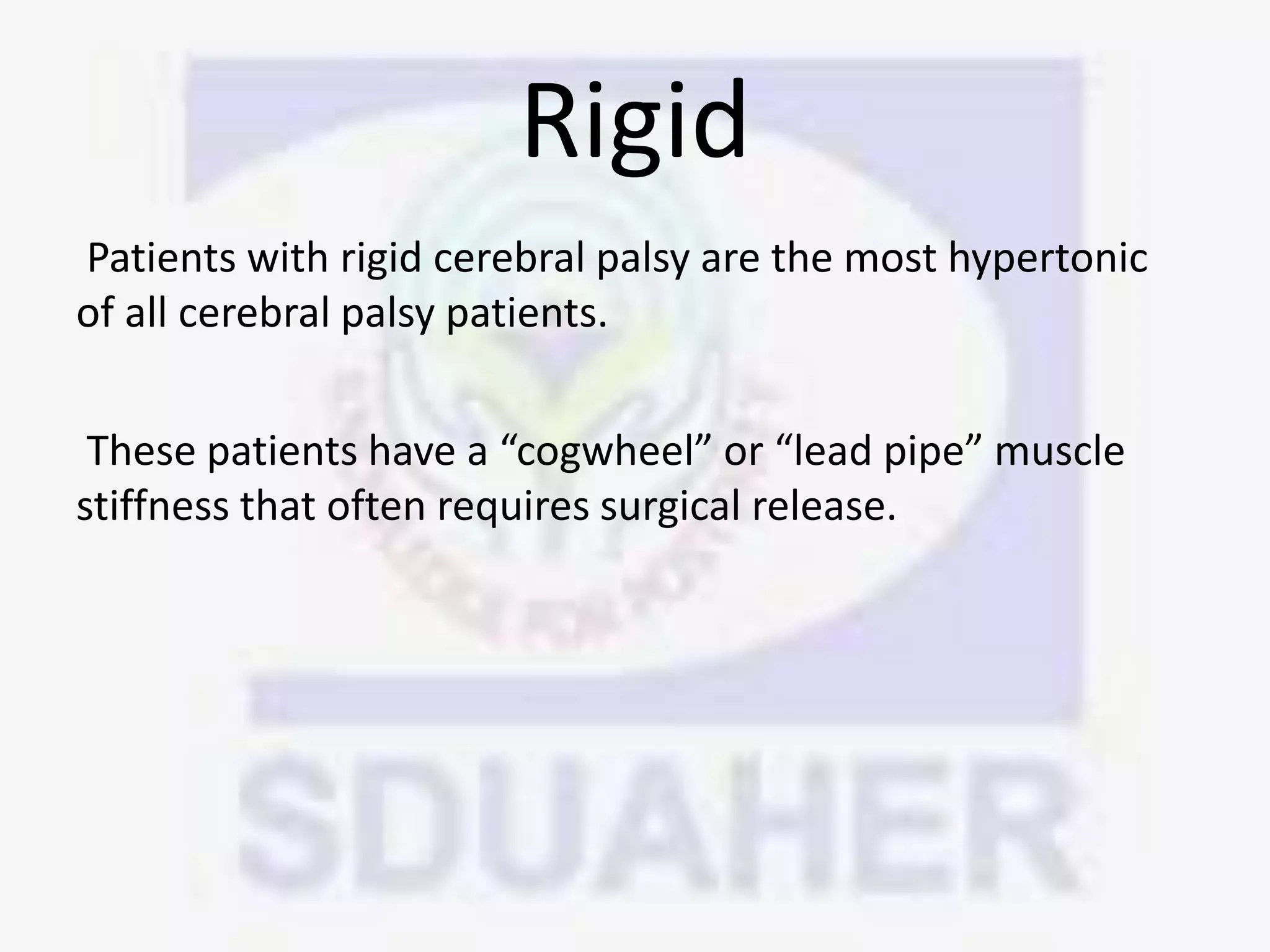 Cerebral palsy classification | PPTX