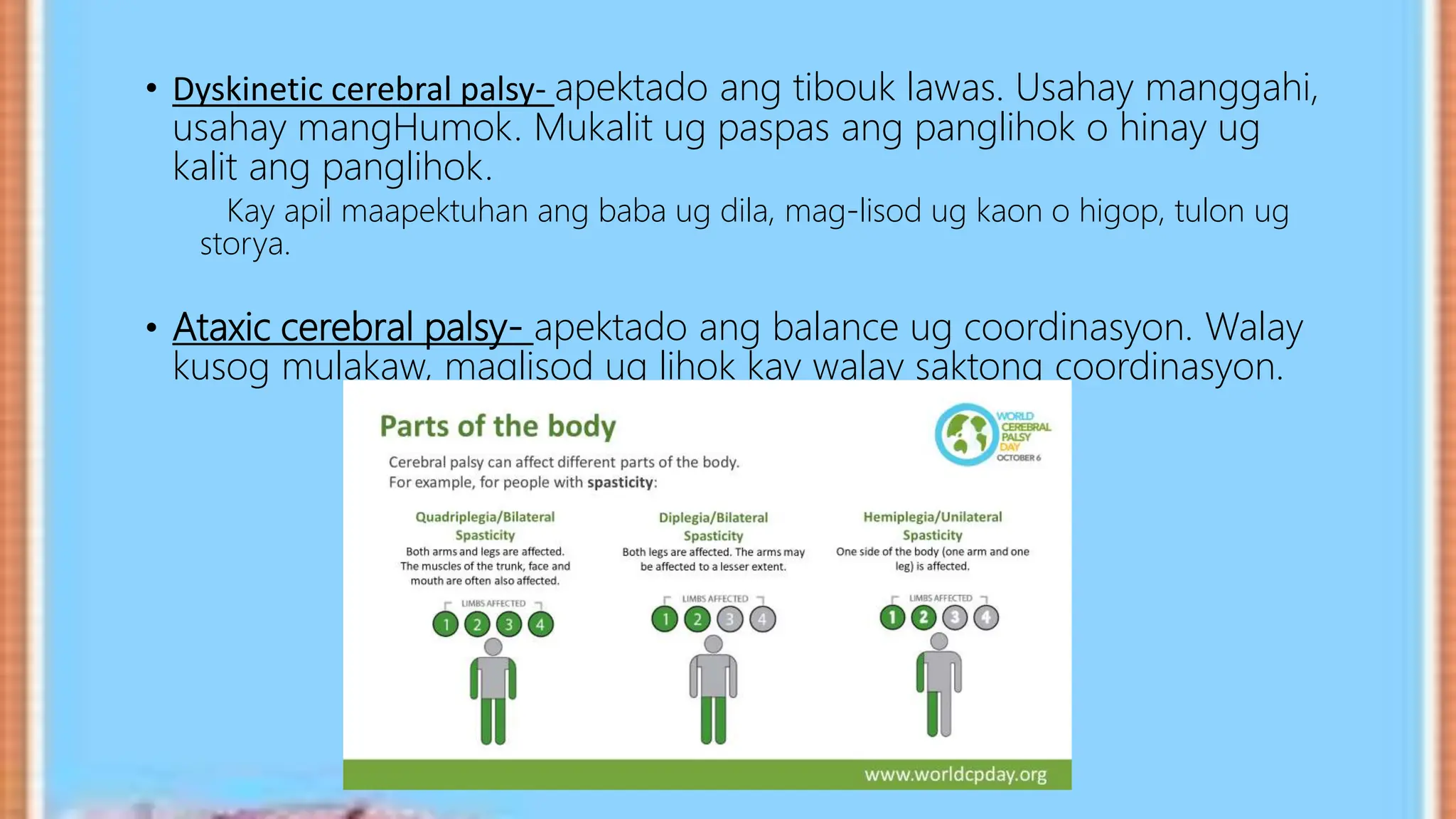 CEREBRAL PALSY powerpoint presentation to the learners and parents | PPTX