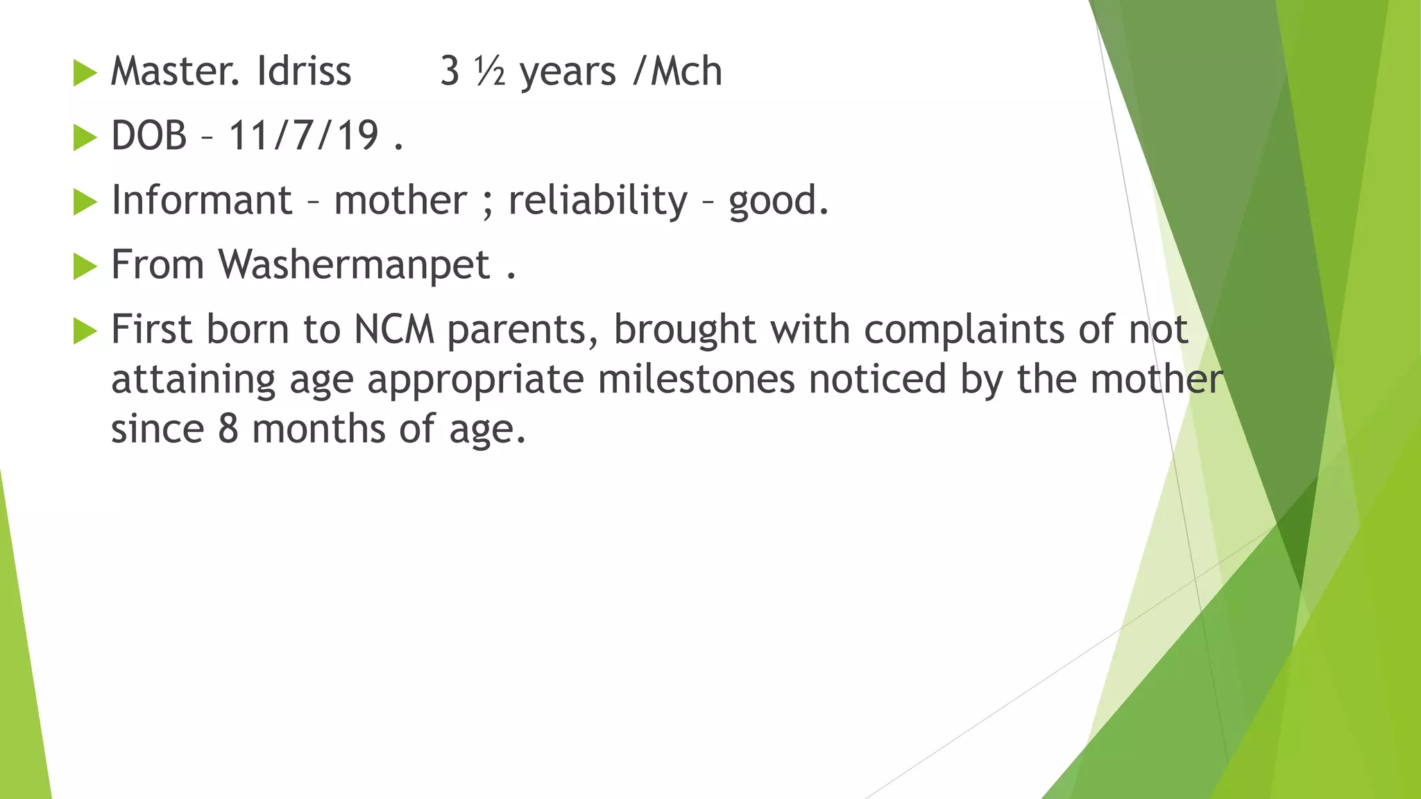 Cerebral Palsy Case Presentation Pptx