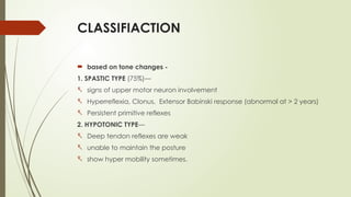 cerebral palsy[1].pptxcerebral palsy management etiopathogenesis | PPTX