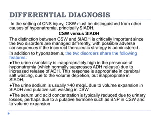 Cerebral salt wasting syndrome | PPTX