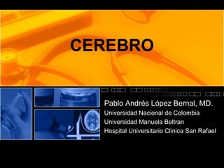 CEREBRO
Pablo Andrés López Bernal, MD.
Universidad Nacional de Colombia
Universidad Manuela Beltran
Hospital Universitario Clinica San Rafael
 
