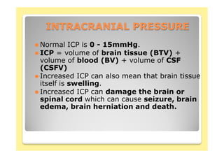 Cerebrolspinal fluid (csf) and management of increased intracranial ...