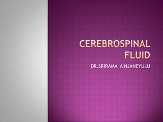 CEREBROSPINAL FLUID DR.SRIRAMA  A NJANEYULU 