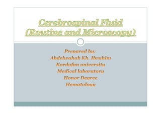 Cerebrospinal fluid sample collection | PDF