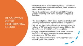 CEREBROSPINAL FLUID AND BLOOD BRAIN BARRIER(BBB.pptx