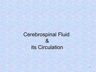 Comprehensive Overview of Cerebrospinal Fluid Formation, Circulation ...