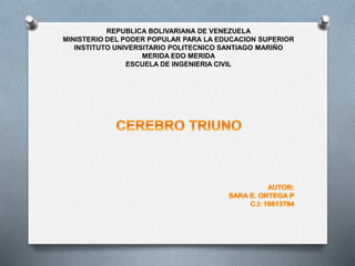 REPUBLICA BOLIVARIANA DE VENEZUELA
MINISTERIO DEL PODER POPULAR PARA LA EDUCACION SUPERIOR
INSTITUTO UNIVERSITARIO POLITECNICO SANTIAGO MARIÑO
MERIDA EDO MERIDA
ESCUELA DE INGENIERIA CIVIL
 