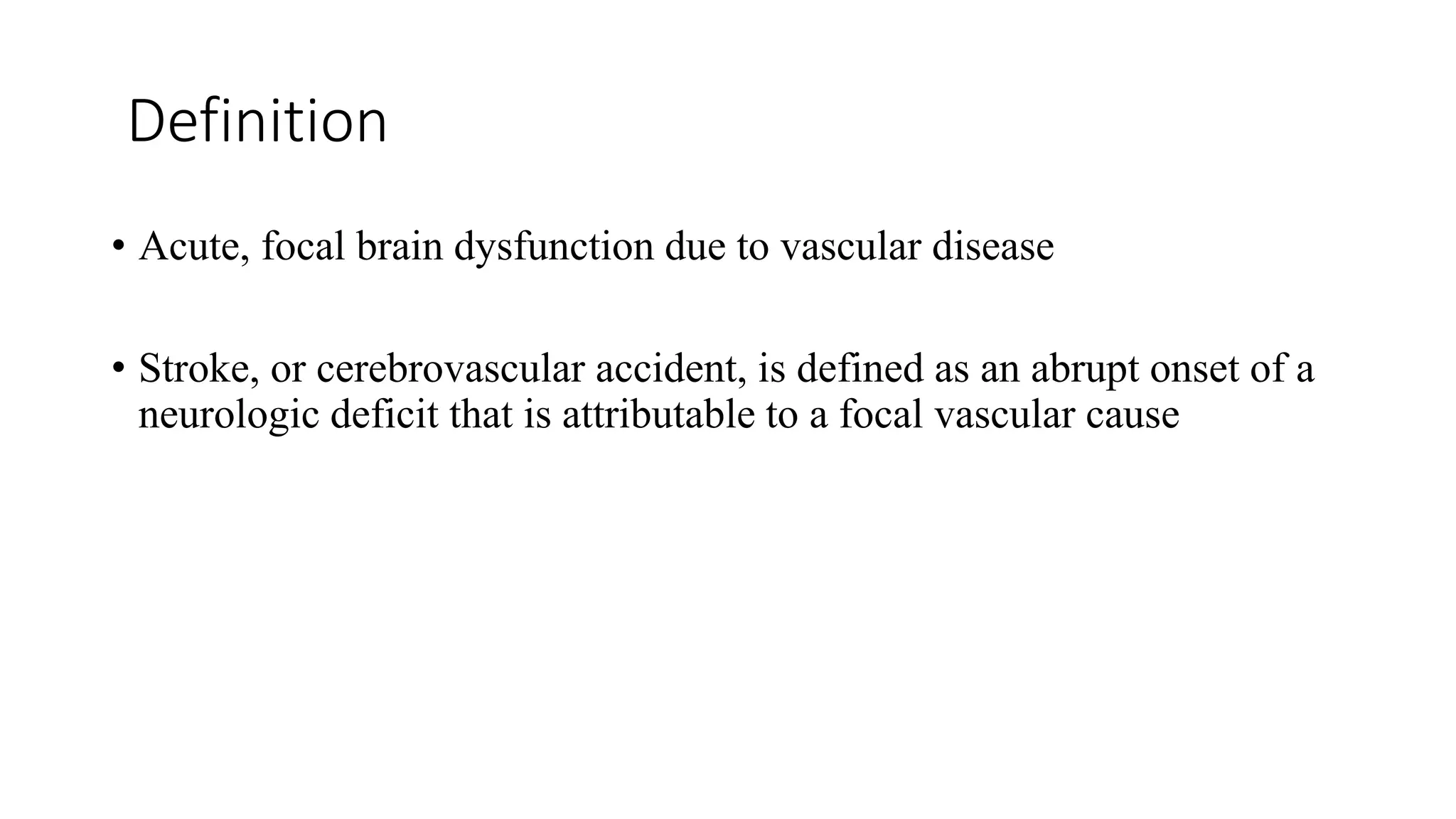 Cerebrovascular disease | PPTX
