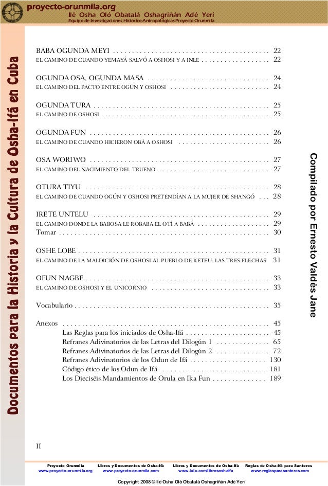 Ceremonias Y Caminos De Oshosi