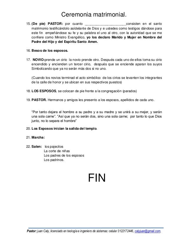 Ceremonio Matrinomial Modificada