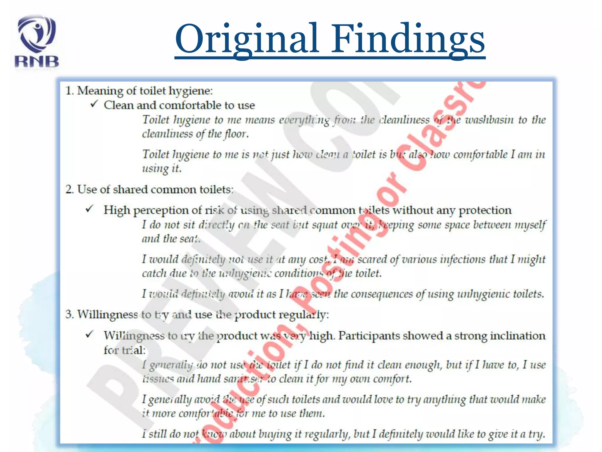 Original Findings
 